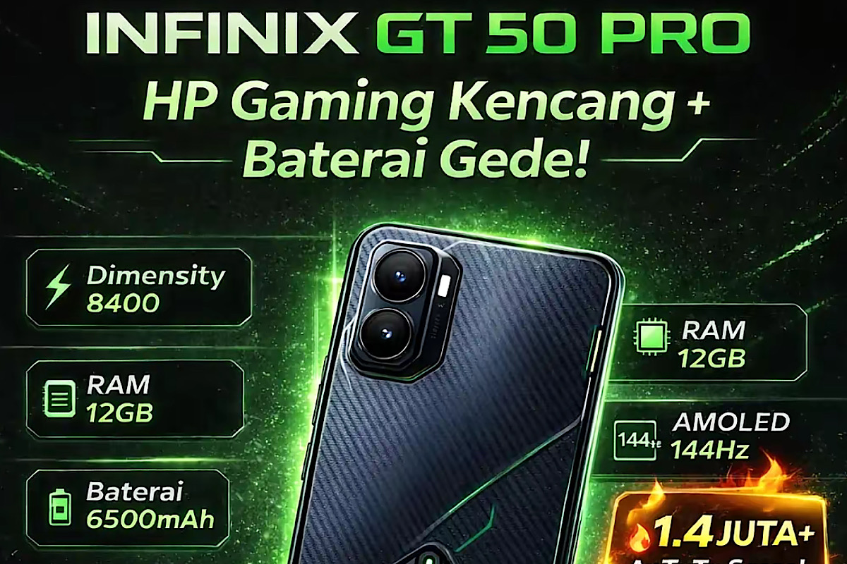 HP Gaming Terbaru Infinix GT50 Pro Bisa Dibeli 25 April 2026, Game MLBB Kebuka Grafis 144 FPS