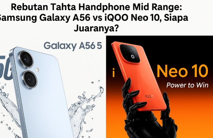 iQOO Neo 10 Versus Galaxy A56, Siapa Juara Ponsel Kelas Mid Range Tahun 2025?