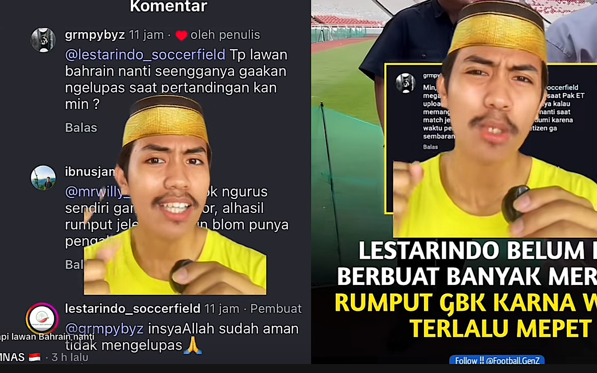 Bikin Malu, Rumput GBK Rentan Ngelupas Saat Timnas Indonesia Lawan Bahrain di Kualifikasi Piala Dunia 2025