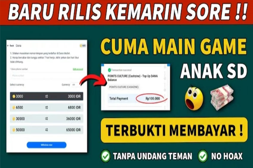 No Hoax! Cuma Instal dan Main Game, Pengguna Dibayar Saldo DANA Gratis Hingga Jutaan Rupiah