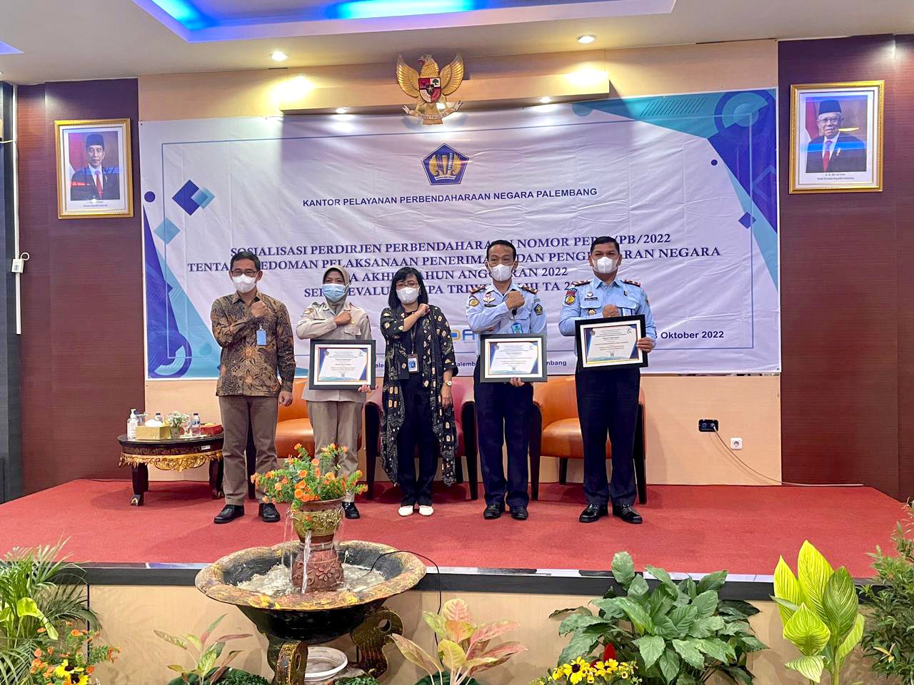 Dua Satker Kemenkumham Sumsel Dapat Penghargaan dari KPPN Kota Palembang