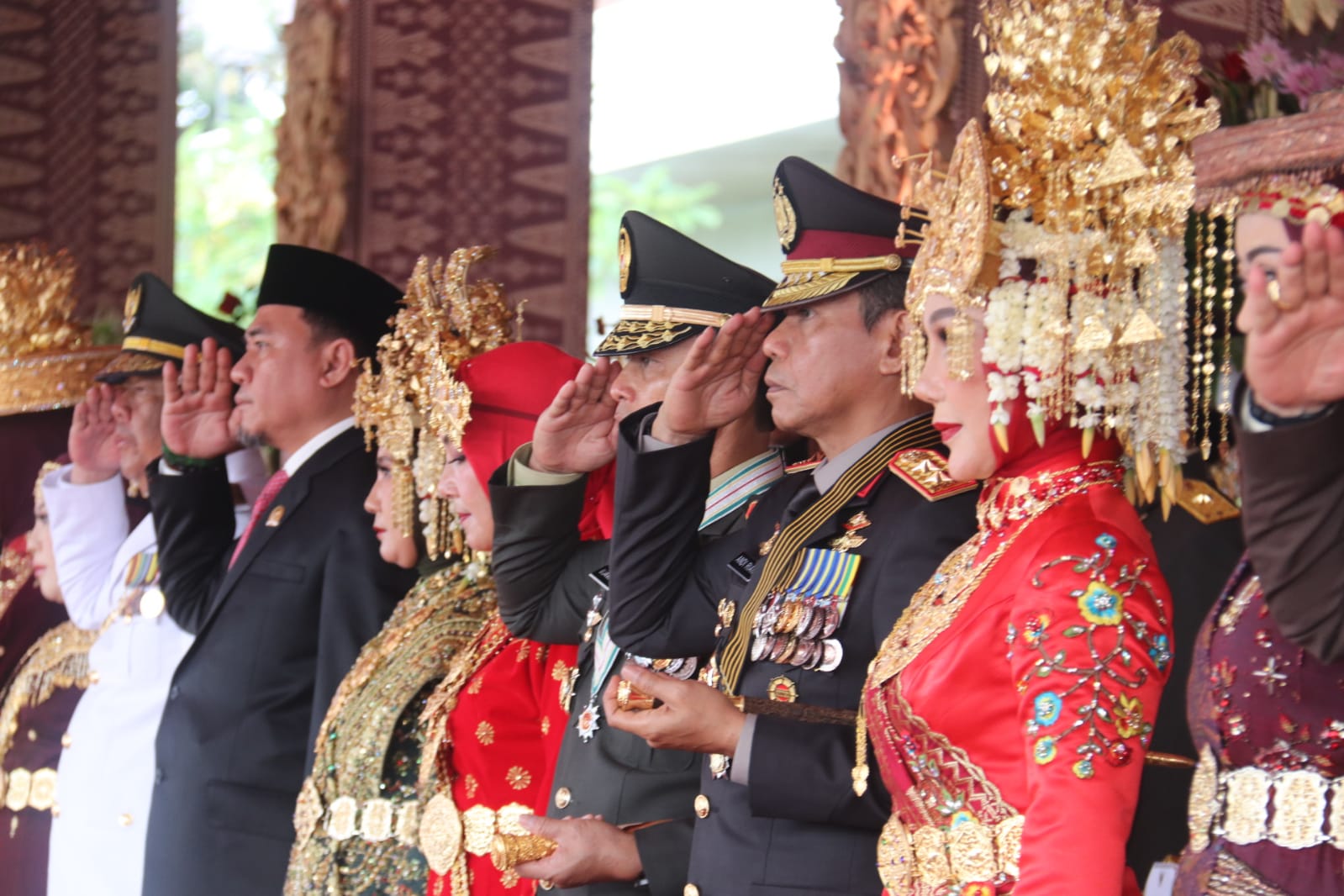 Kapolda Sumsel Hadiri Upacara Peringatan Detik-Detik Proklamasi Kemerdekaan RI ke 80 di Griya Agung