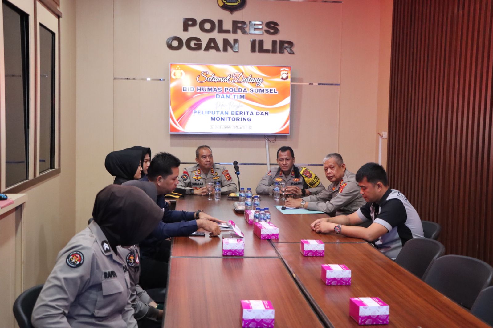 Tim Humas Polda Sumsel Lakukan Monitoring Pemberitaan ke Humas Polres Ogan Ilir