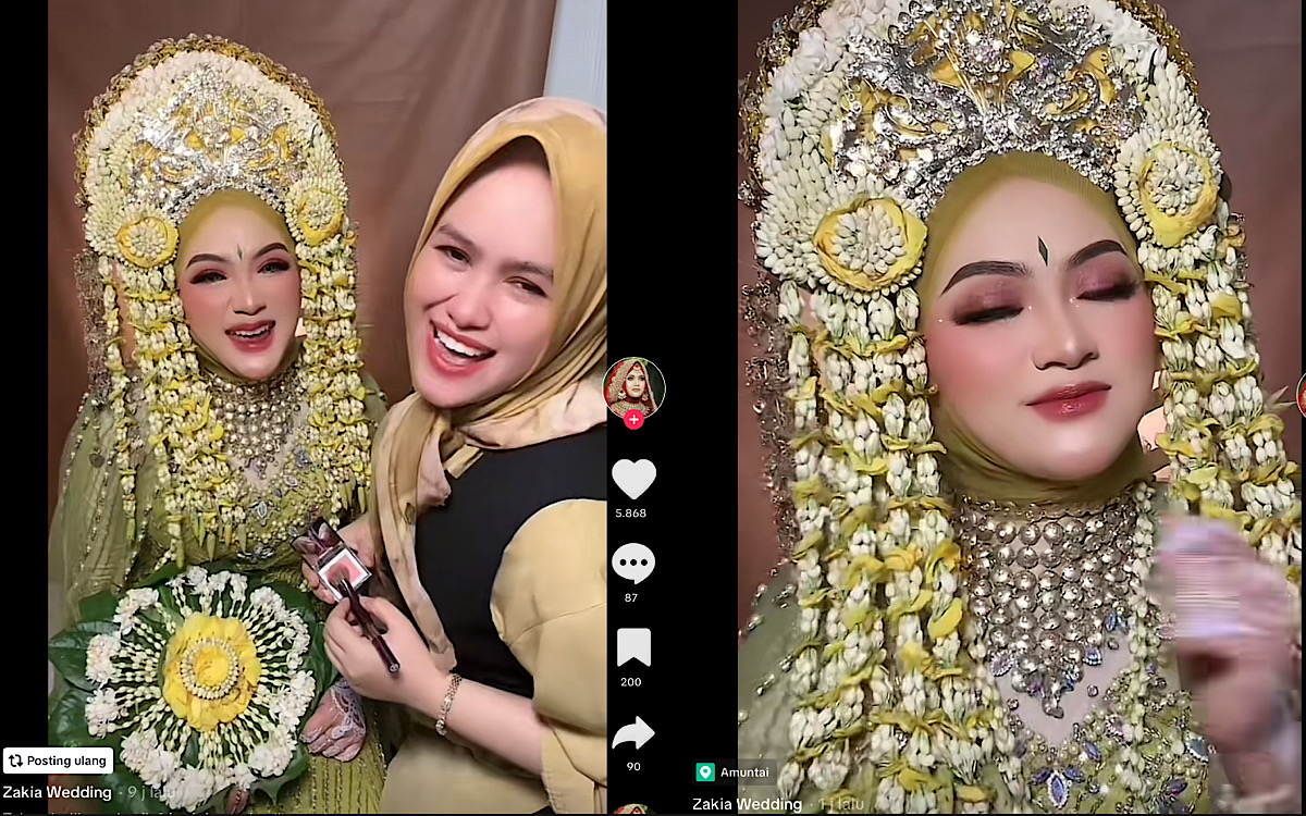 Acil Jouleha Bikin Heboh Lagi, Pakai Riasan dan Busana Pengantin Diarak Keliling Kota Amuntai, Mau Nikah?