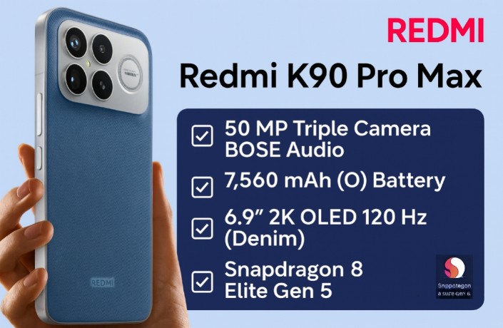 Redmi K90 Pro Max, Unggulkan Performa Premium dan Baterai Raksasa 7.560 mAh