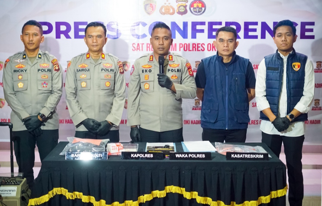 Kasus Penembakan di Mesuji, Polres OKI Ungkap kurang dari 12 Jam Pelaku dan Senpi Diamankan