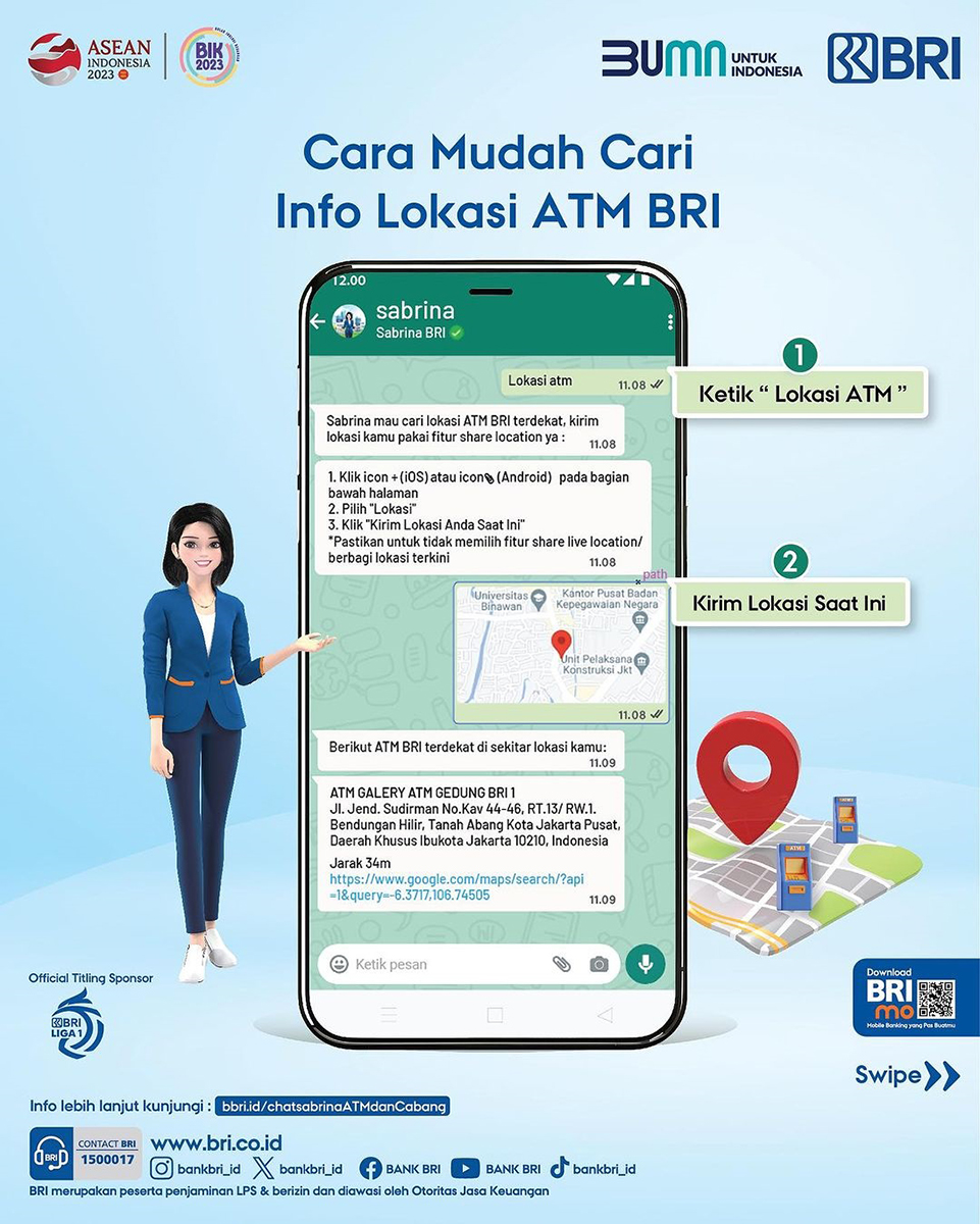 Sabrina Hadirkan Layanan Perbankan Lebih Cepat dan Mudah, Bisa Cek Saldo hingga Temukan Merchant BRI Favoritmu