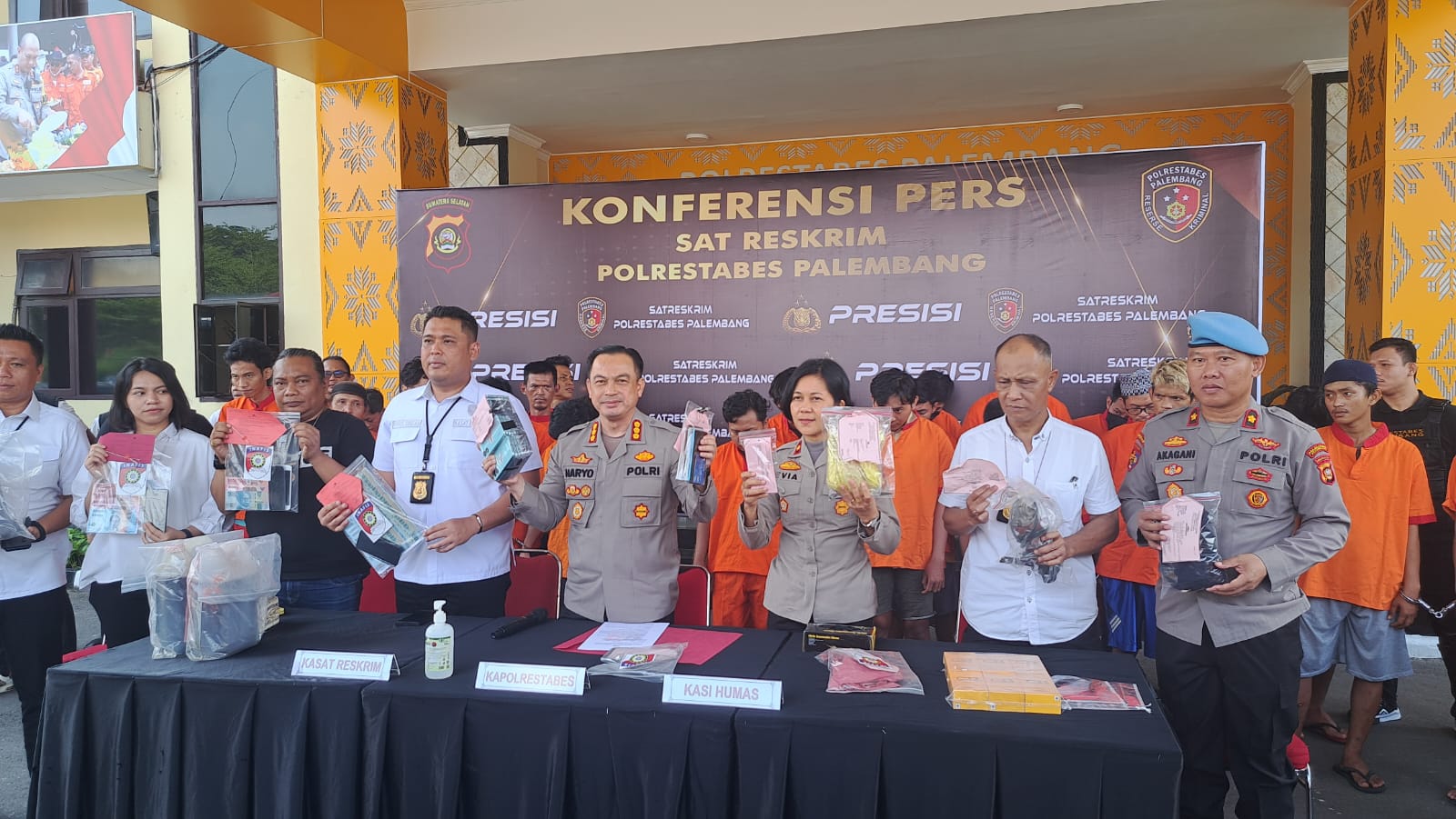 Selama 3 Pekan Polrestabes Palembang Amankan 31 Tersangka Kasus 3C, Aksi Curanmor Masih Tinggi  