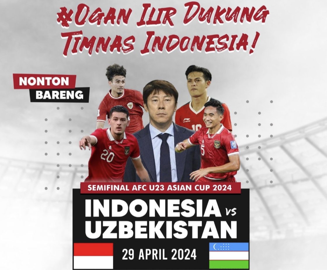Malam Ini, Pemkab Ogan Ilir Gelar Nonton Bareng Piala Asia U-23 Timnas vs Uzbekistan, Bakal Ada Hadiah Menarik