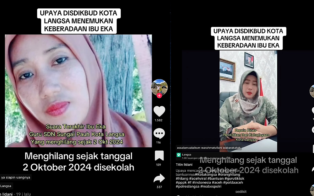 Guru SD di Langsa Menghilang, Murid Bersama Guru dan Kepala Dinas Menangis Bikin Video Imbauan Cepat Pulang 