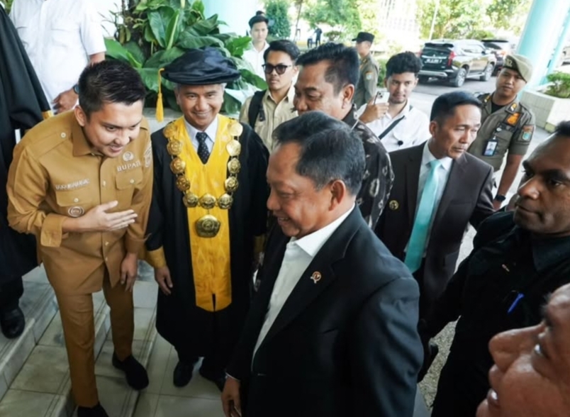 Bupati Ogan Ilir Hadiri Orasi Ilmiah Mendagri Tito Karnavian dalam Rangka Dies Natalis ke-65 Unsri