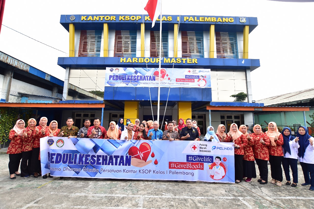 Peringati Hari Lahir Pancasila 2024, KSOP Kelas I dan Pelindo Regional 2 Palembang Adakan Giat Donor Darah