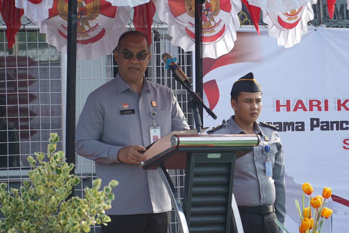 Kakanwil Kemenkumham Sumsel  Pimpin Upacara Hari Kesaktian Pancasila, Bersama Wujudkan Indonesia Emas