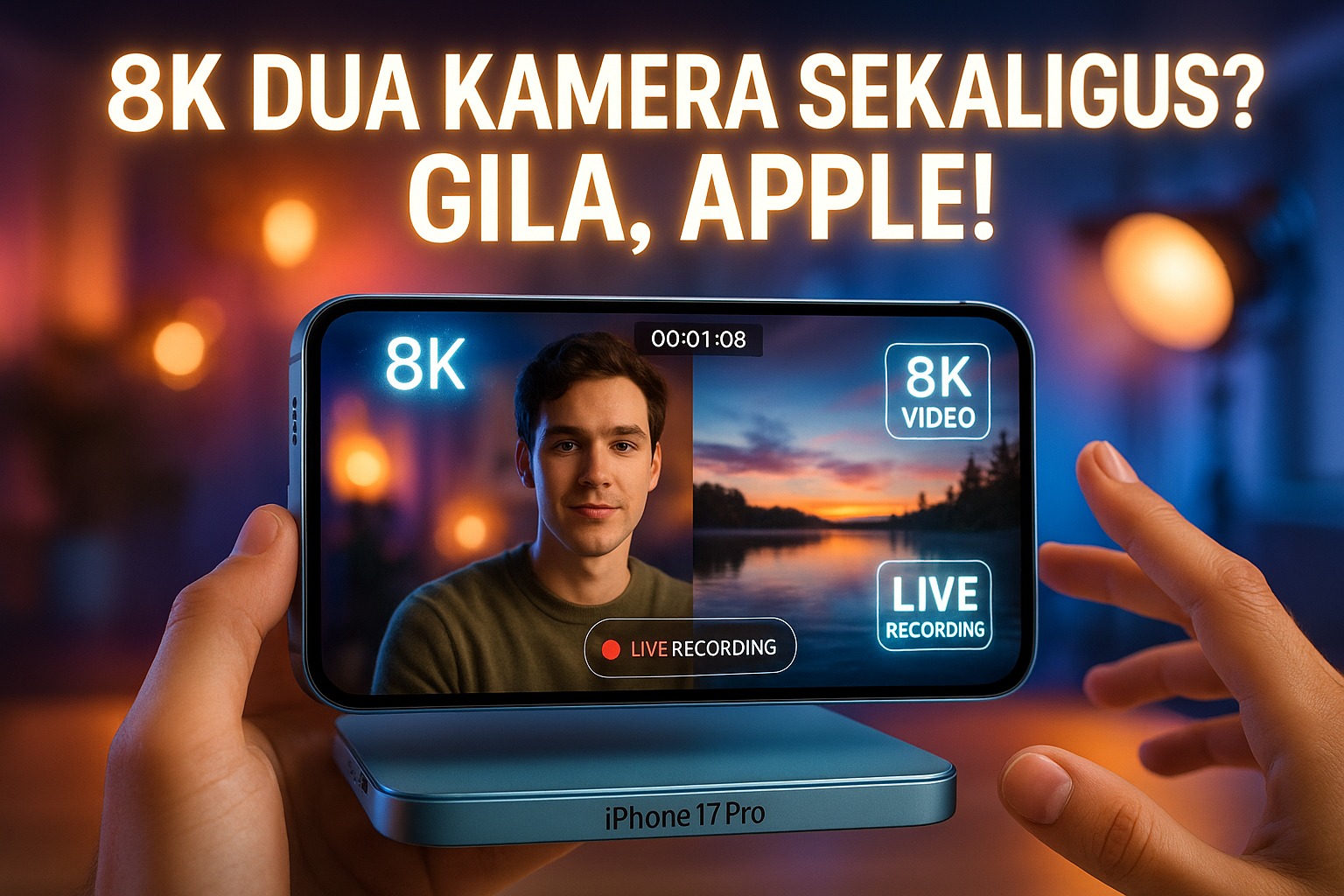 Pembaharuan Ekstrem iPhone 17 Pro: Usung Mode Dual Kamera Bisa Rekam 8K dari Dua Arah Sekaligus!