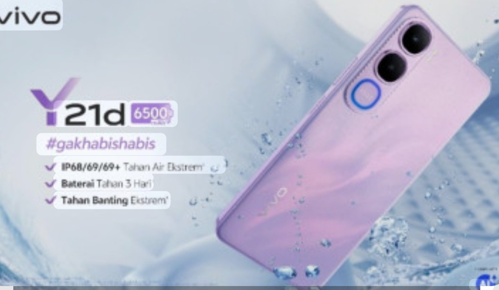 Vivo Y21D HP Harga Terjangkau Menonjolkan Ketahanan Ekstrem dan Baterai Jumbo