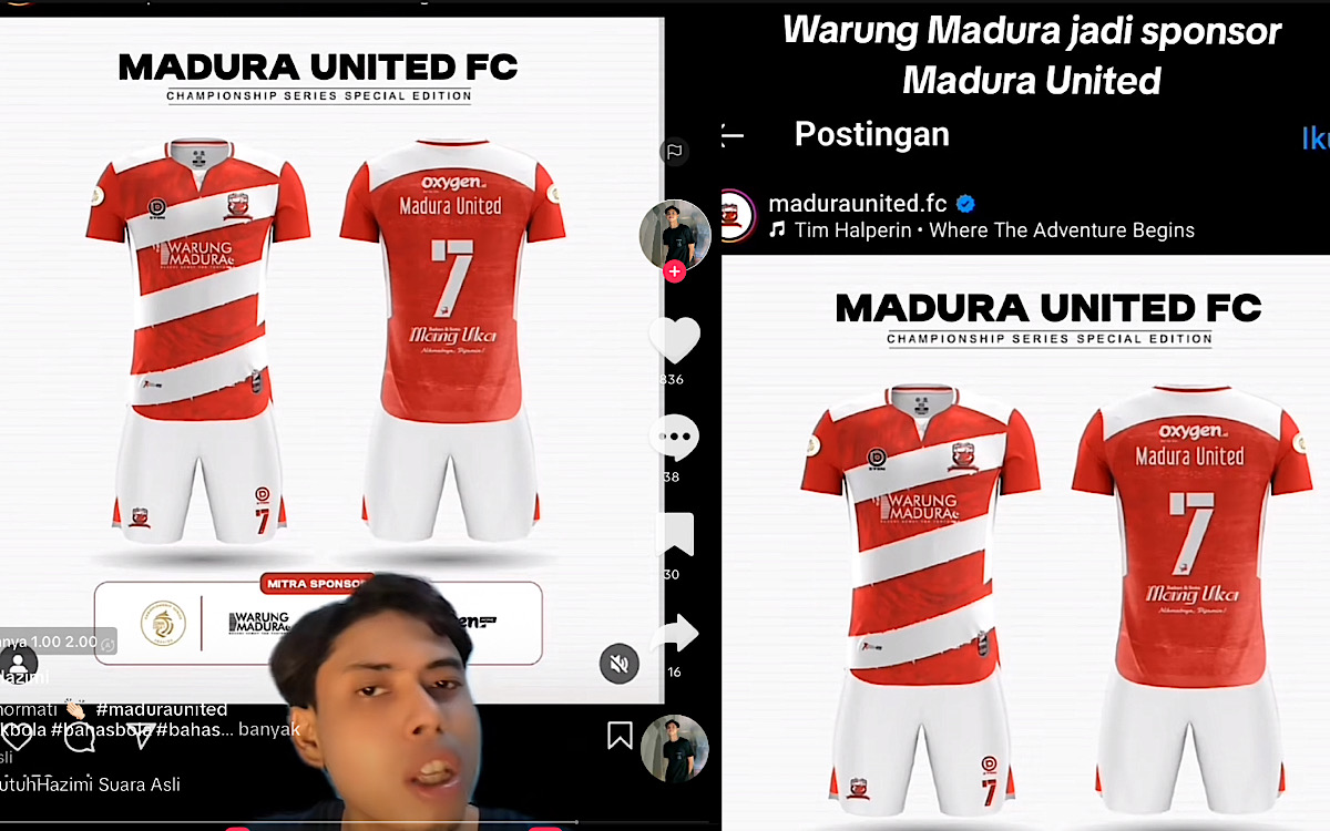 Respect, Warung Madura Jadi Sponsor Klub Madura United, ‘Buka 24 Jam Hanya Tutup Kalau Kiamat!’   