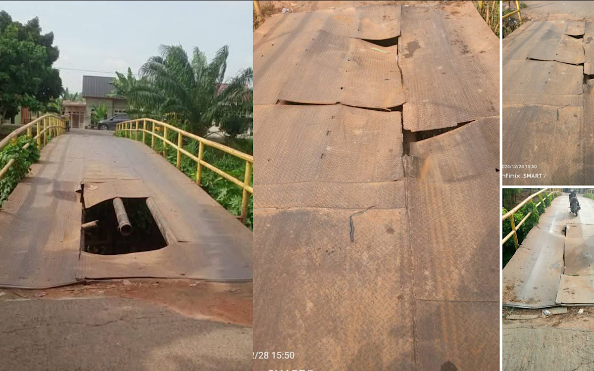 Jembatan ‘Uji Nyali’ Ketapang 2 Ogan Ilir Sudah Lama Rusak, Sering Dilalui Angkutan Truk Harusnya Ganti Beton 