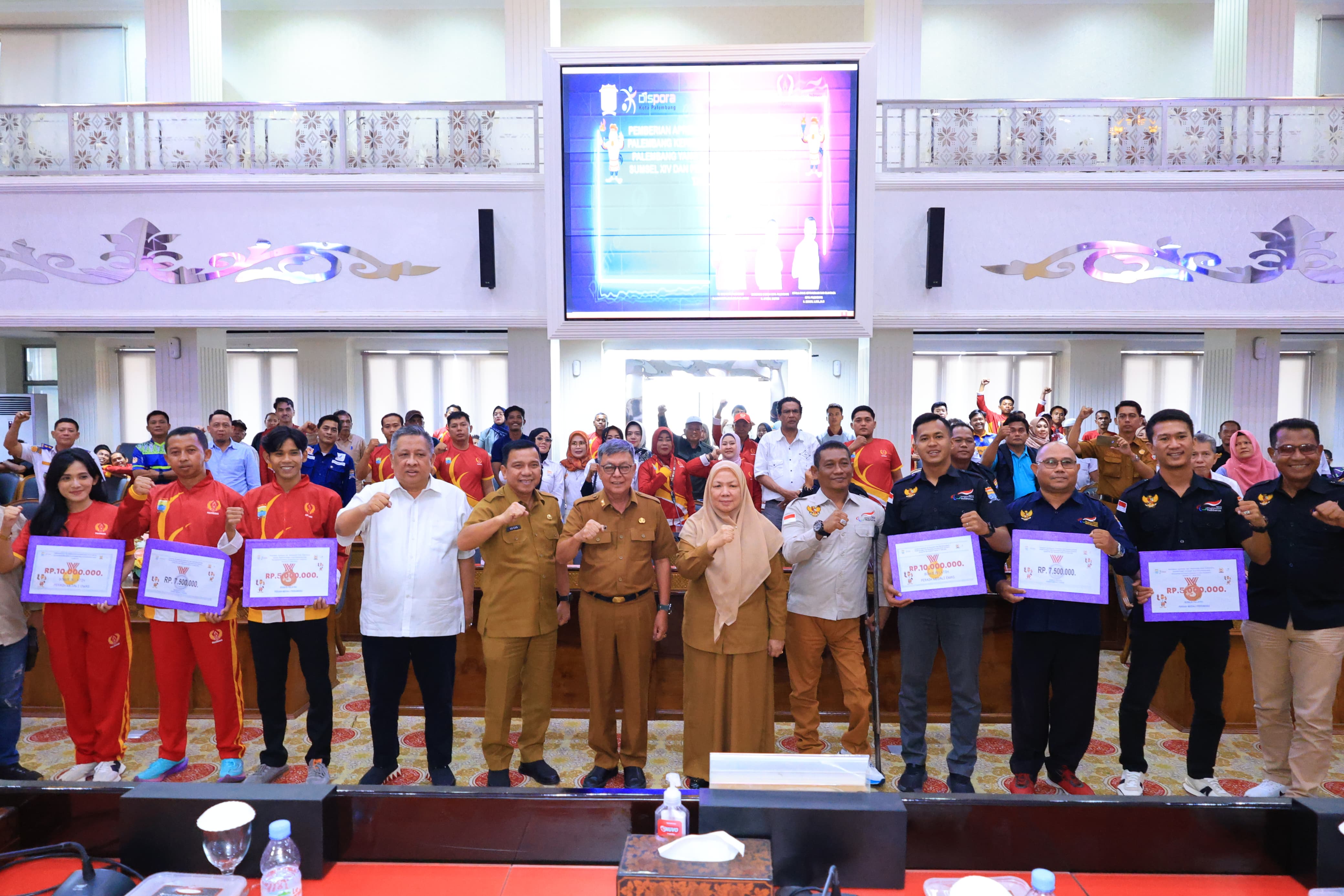 Alhamdulillah Cair, Pemkot Palembang Berikan Bonus Atlet Porprov dan Perparprov 2023