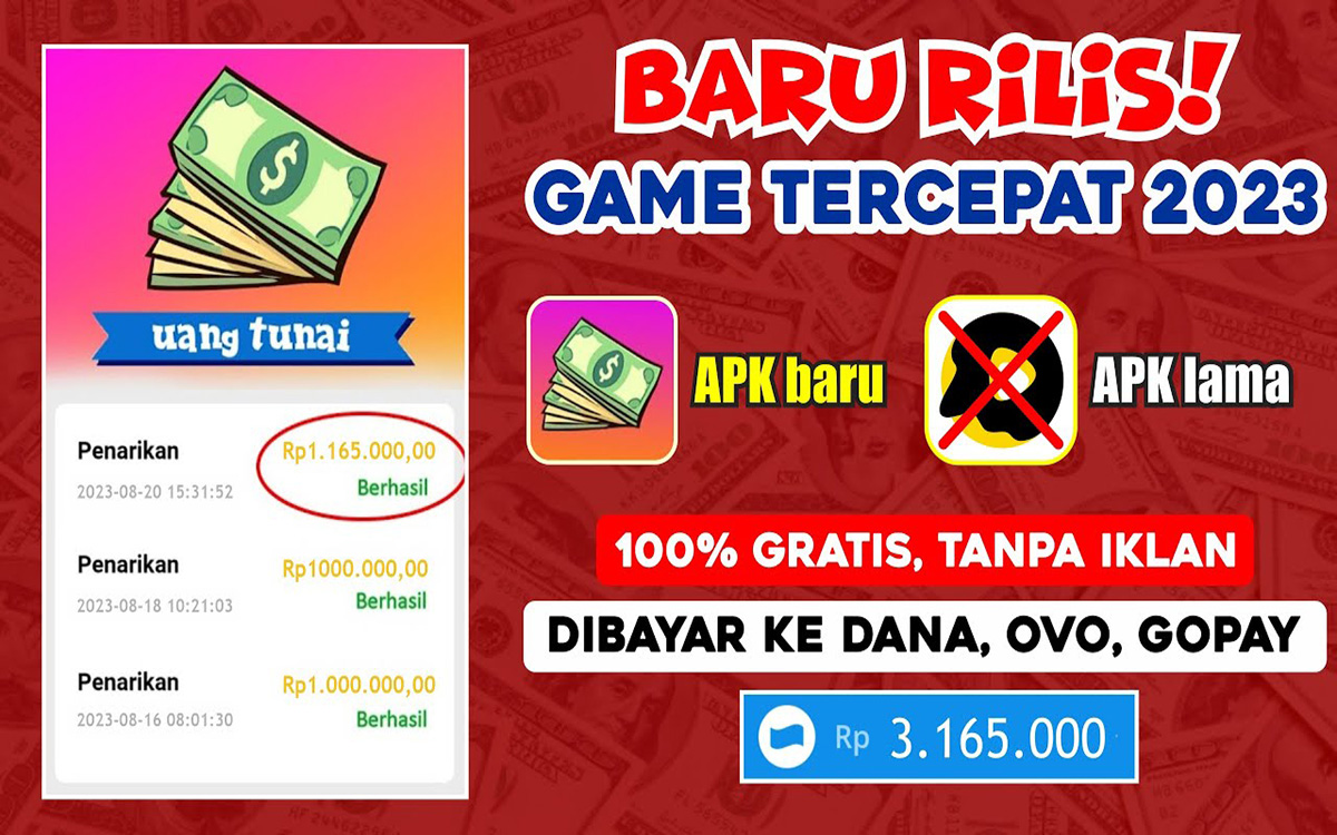 Aplikasi Penghasil Saldo DANA Gratis Rp 3.165.000, Cobain Nih Game Paling Recommended Abad Ini