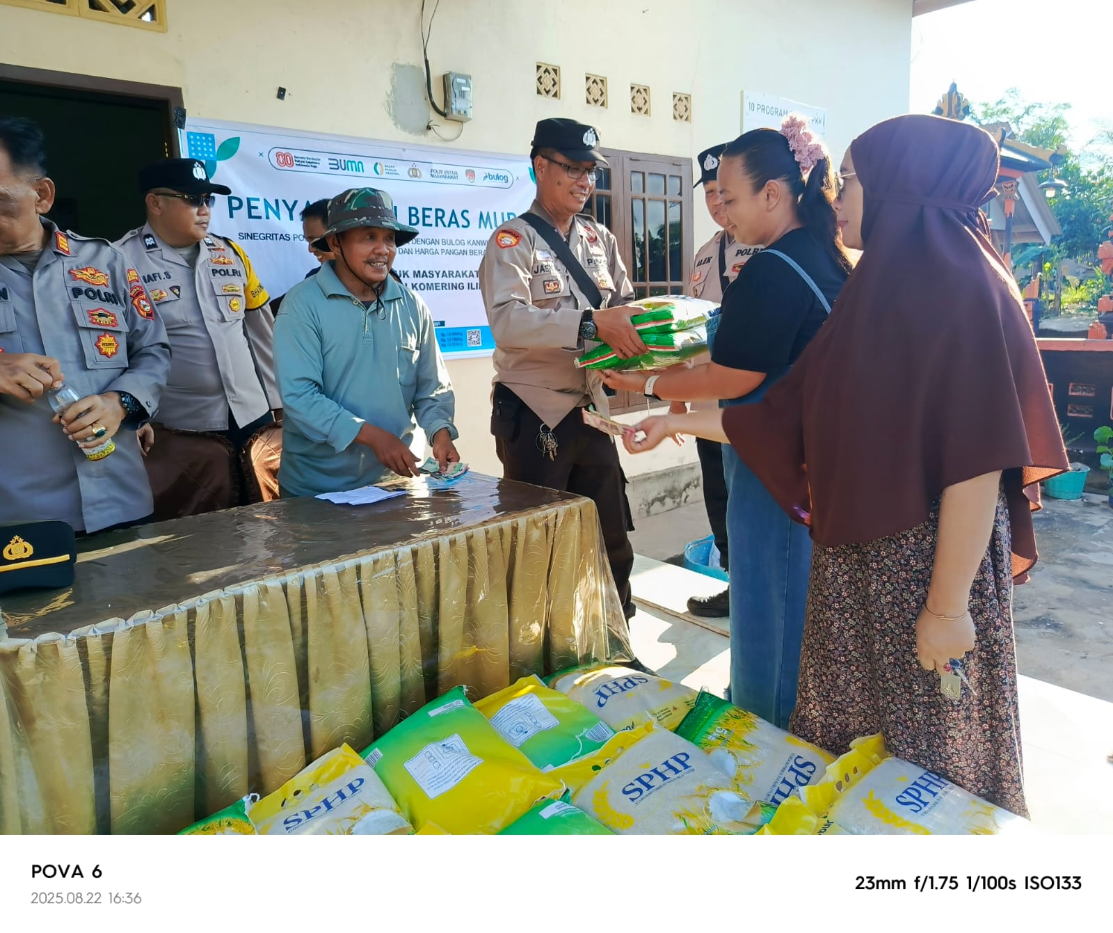 Gerakan Pangan Murah Polsek Lempuing dan Tanjung Lubuk, 7 Ton Lebih Beras Tersalurkan