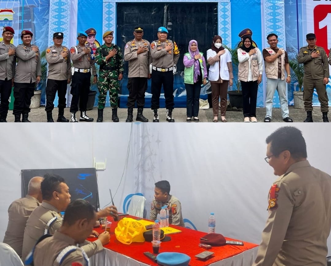 Propam Polda Sumsel Lakukan Pengecekan Personel dan Pos Pelayanan Ops Lilin Musi 2025