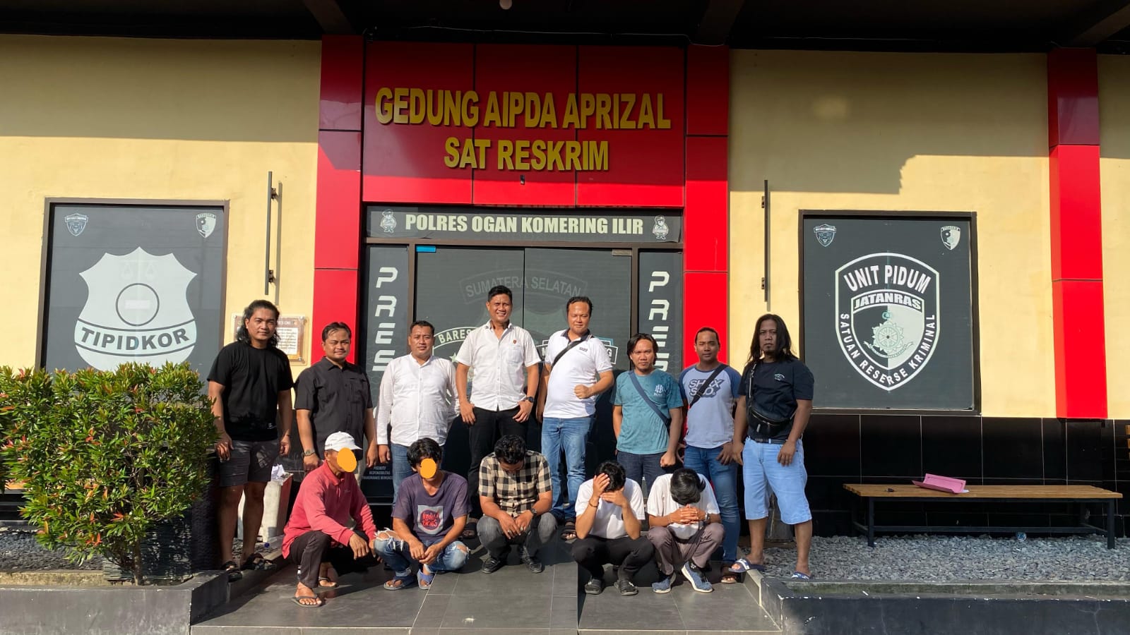Sering Pungli di Pasar Shopping Kayuagung, 5 Preman Diamankan Satreskrim Polres OKI