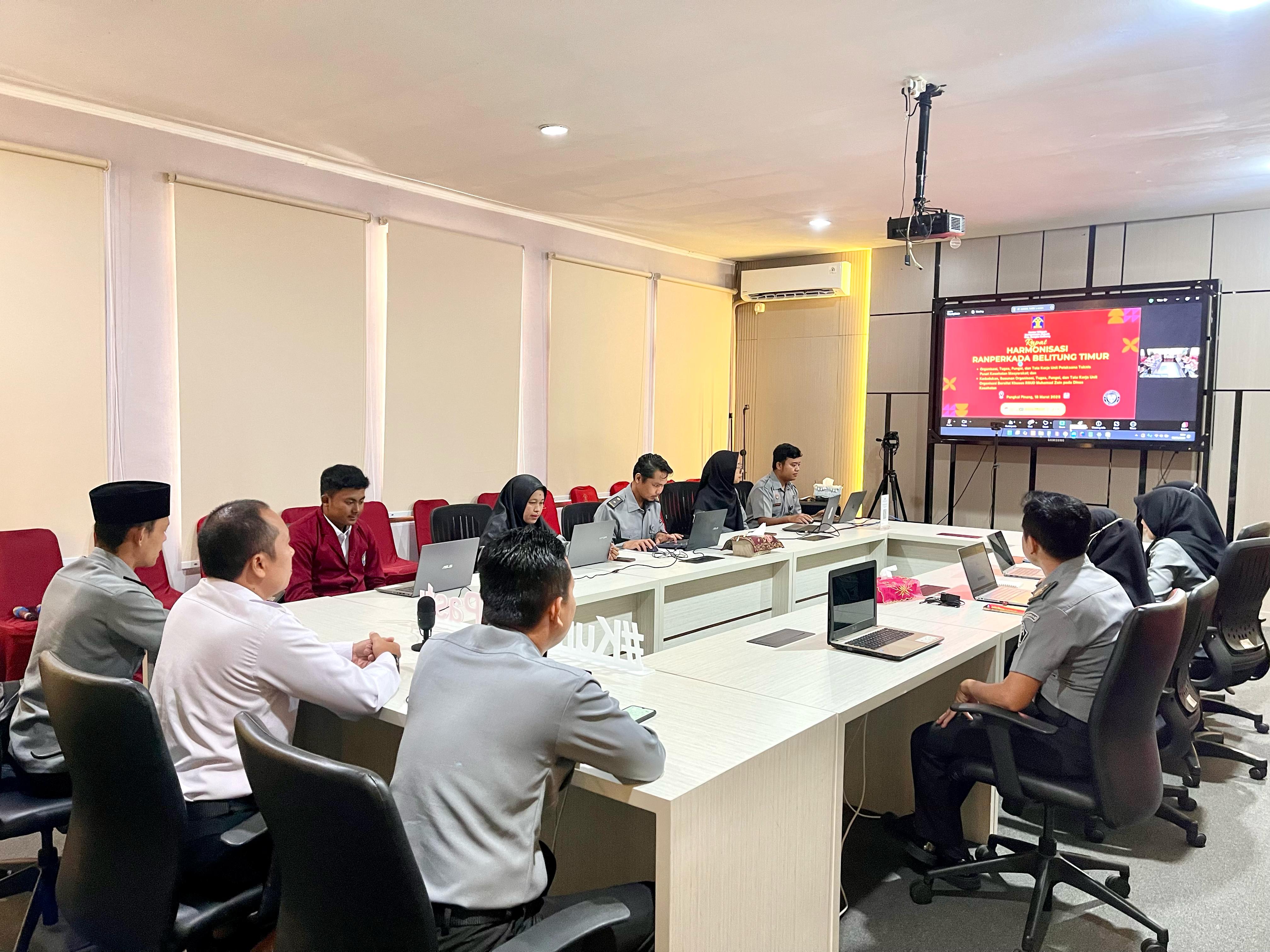 Rapat Harmonisasi Ranperkada Belitung Timur: Pemantapan Organisasi dan Pelayanan Kesehatan untuk Masyarakat