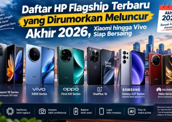 Daftar HP Flagship Terbaru yang Dirumorkan Meluncur Akhir 2026, Xiaomi hingga Vivo Siap Bersaing