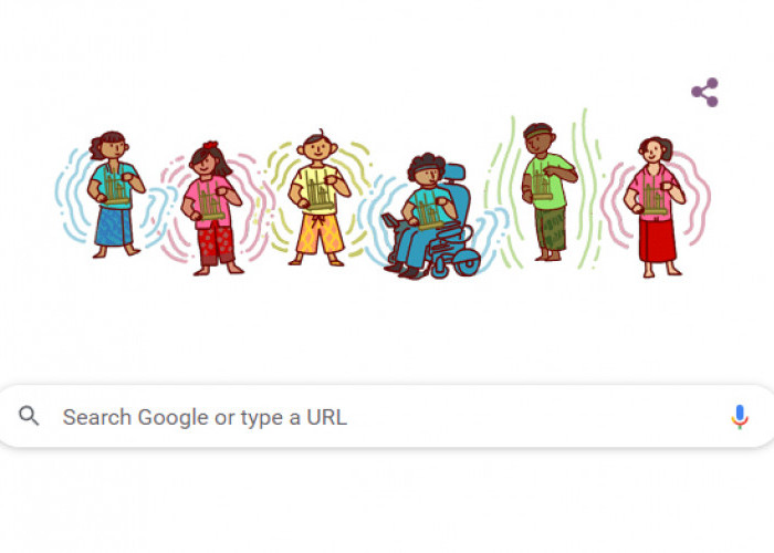 Hari Ini Google Doodle Bertema Angklung, Tampil Juga di Thailand Hingga Inggris