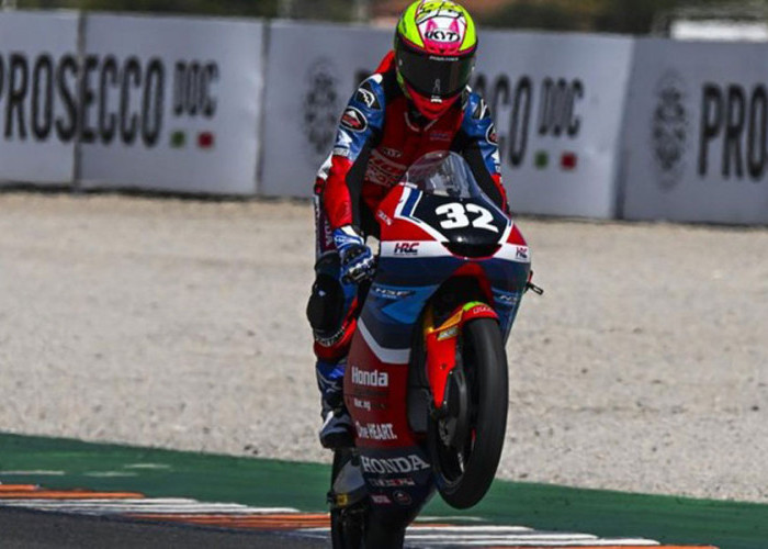 Kiandra Ramadhipa Kibarkan Merah Putih di Podium Moto3 di Sirkuit Misano 2026