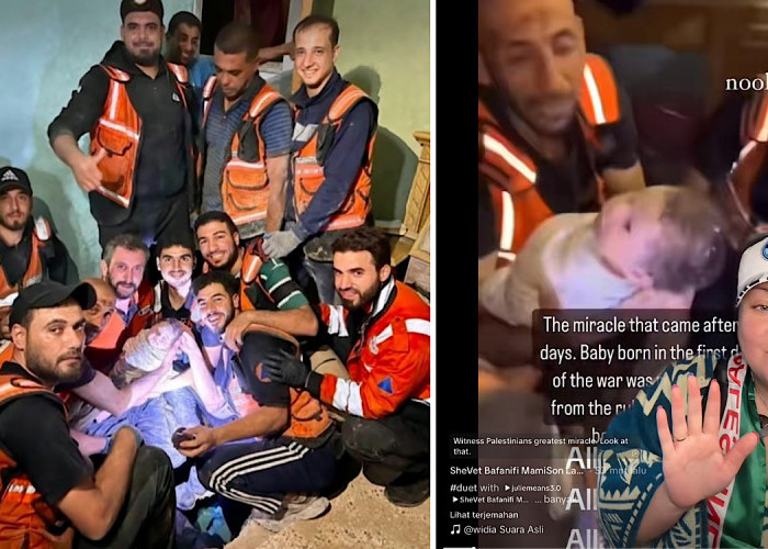 Mukjizat! Bayi ‘Gaza’ Ditemukan Tim Penyelamat di Runtuhan Puing Bangunan Setelah 37 Hari Serangan Bom Israel