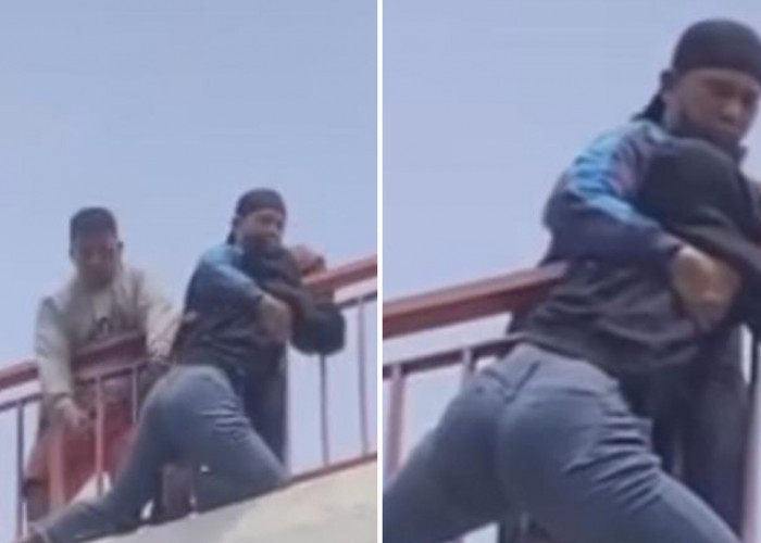 Warga Palembang Histeris, Cewek Berambut Pirang Nyaris Lompat dari Jembatan Ampera