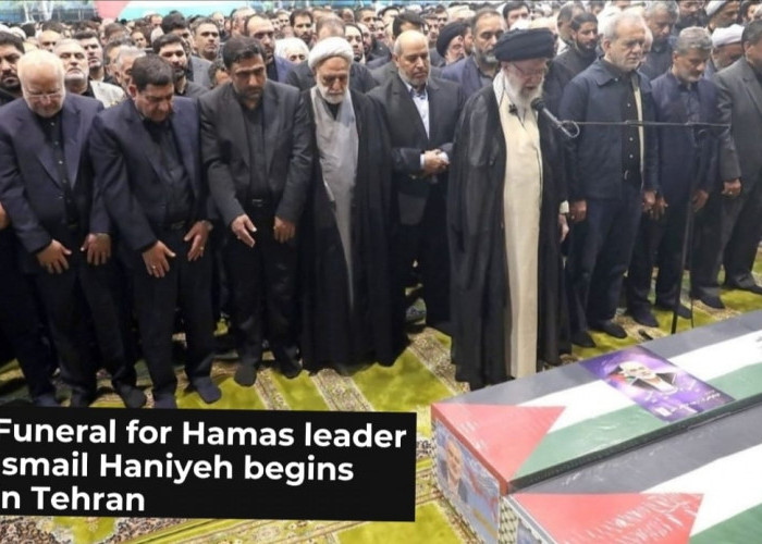 Prosesi Pemakaman Simbolis Pimpinan Hamas Ismail Haniyeh Diikuti Lautan Pelayat