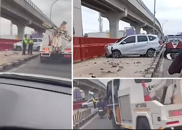 Netizen Sebut Uji Kekuatan Pagar Jembatan Ampera Usai Tiang Pembatas Stainless Rontok Dihantam Calya 