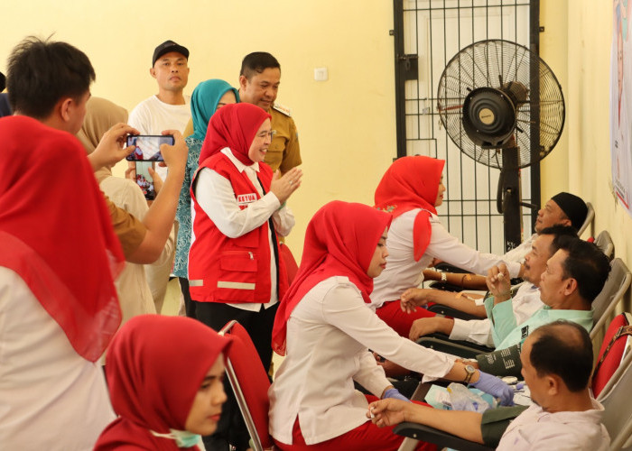 PMI Palembang Terus Kejar Target, Dapat 100 Kantong Darah di Kecamatan AAL 