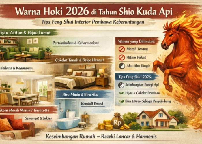 Feng Shui 2026 Ungkap Warna Interior Pembawa Hoki di Tahun Shio Kuda Api
