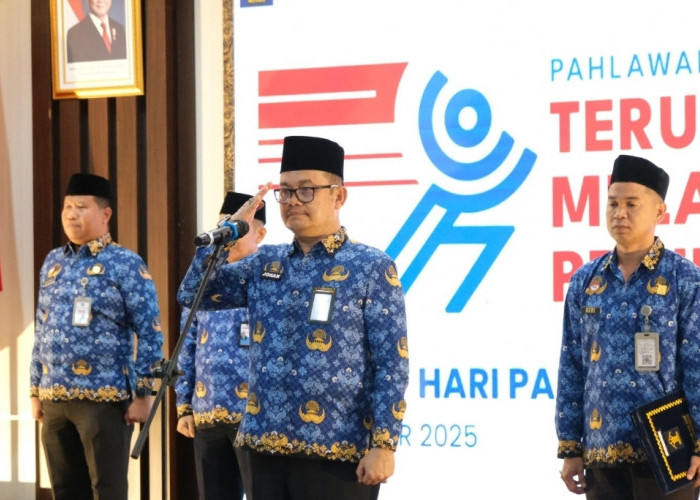 Kemenkum Babel Gelar Upacara Peringatan Hari Pahlawan Tahun 2025: Pahlawanku Teladanku, Terus Bergerak Melanju
