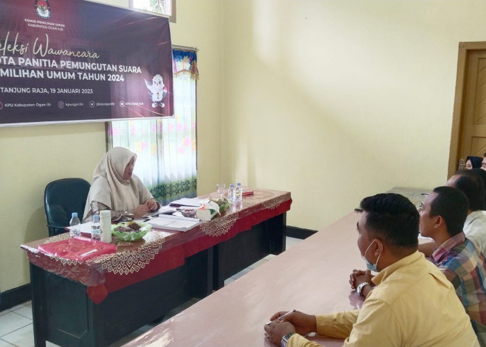 122 Calon Anggota PPS Ikuti Seleksi Tes Wawancara di Kecamatan Tanjung Raja, Disaksikan Panwascam