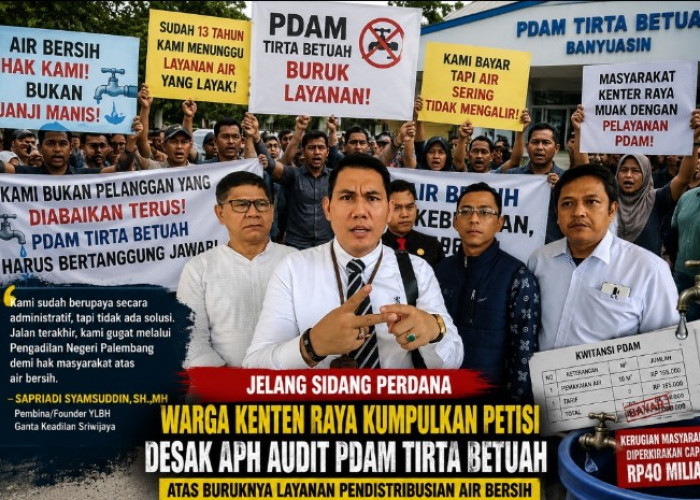 Buntut Buruknya Layanan Air Bersih, Warga Kenten Raya Kumpulkan Petisi dan Desak APH Audit PDAM Tirta Betuah