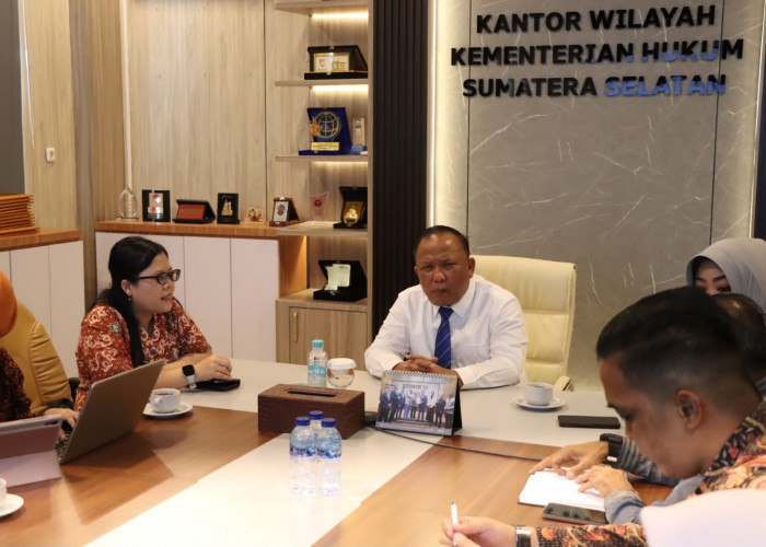 Kanwil Kemenkum Sumsel Terima Koordinasi DJKI terkait Implementasi Tarif PNBP Baru Layanan KI