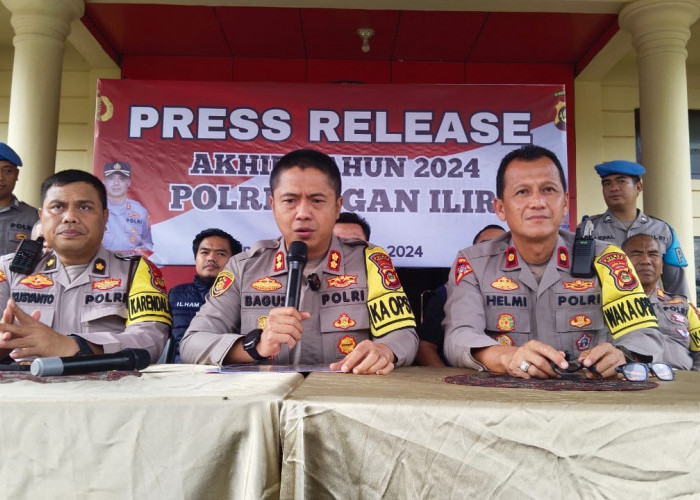 Polres Ogan Ilir Gelar Rilis Akhir Tahun 2024, Jumlah Laporan Kejahatan Meningkat Jadi 446 dari 436 di 2023