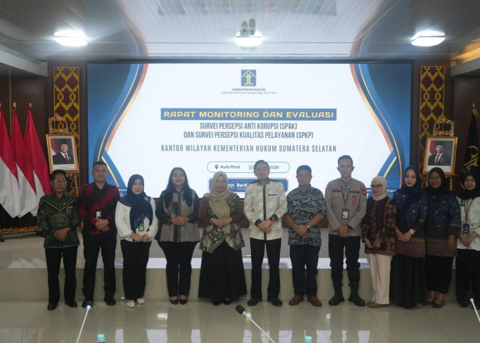 Kemenkum Sumsel Perkuat Integritas dan Kualitas Layanan Melalui Evaluasi SPAK-SPKP 2026