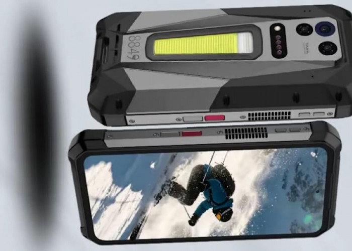 Unihertz 8849 Tank 5 Smartphone Badak Bisa Proyektor & Muat Baterai Raksasa 17.600 mAh 