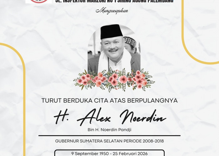 Kantor Hukum Rizal Syamsul: Turut Berduka Cita atas Meninggalnya H Alex Noerdin 