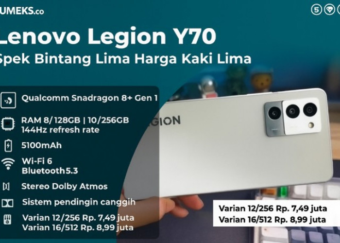 Lenovo Legion Y70, Smartphone Gaming Flagship Harga Bersahabat Mulai Diburu Gamer Indonesia
