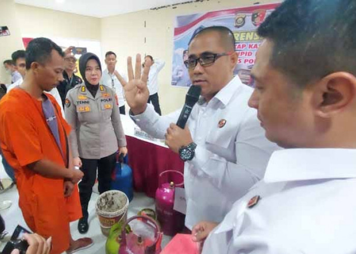 Polda Sumsel Bongkar Bisnis Gas Elpiji Oplosan, Dijual ke Mini Market di Kabupaten PALI dan Muara Enim