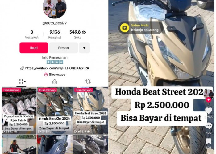 Ramai Postingan Jual Online Honda Beat Baru Rp2,5 Juta, Warganet Curigai Modus Terbaru Penipuan, Waspada!