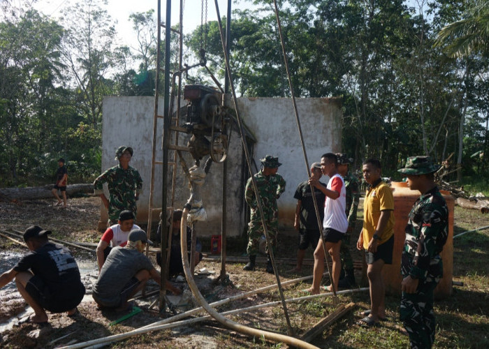 5 Titik Sumur Bor untuk Masyarakat OKI Mulai Dikerjakan TNI di Program TMMD