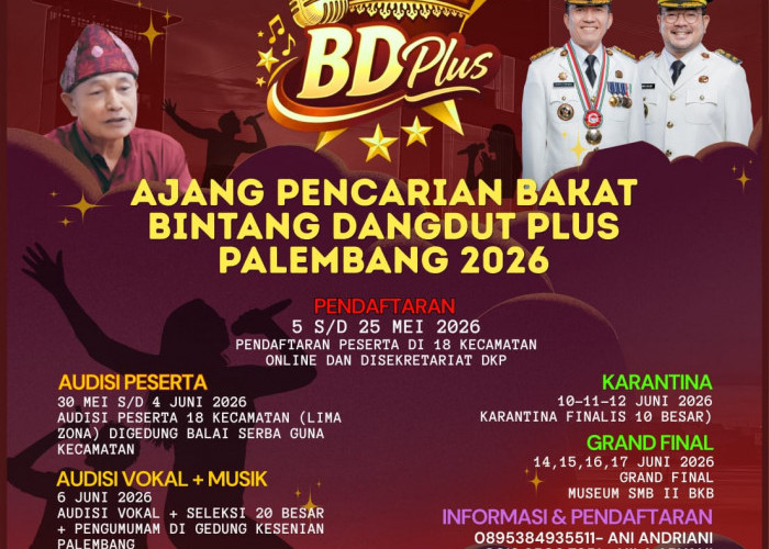 Ikuti dan Saksikan Ajang Pencarian Bakat Bintang Dangdut Plus Palembang 2026
