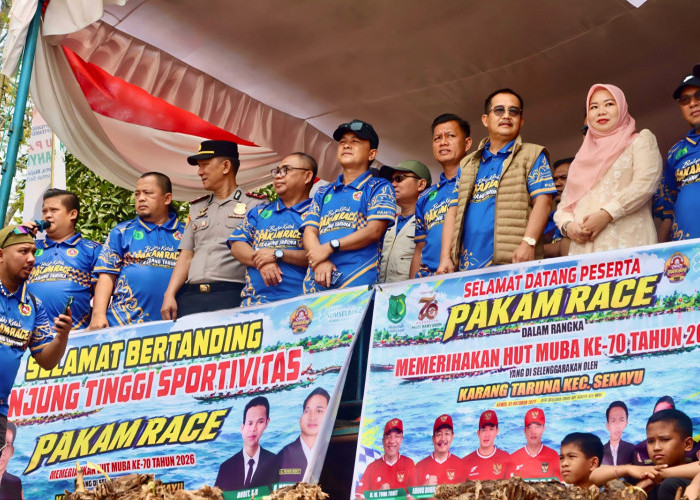 Wabup Muba Lepas Peserta Balap Ketek Pakam Race